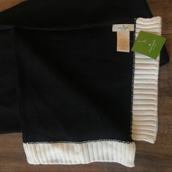 NWT Kate Spade Colorblock Bow Muffler Scarf - Picture 6 of 13